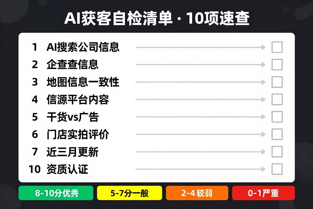 10项自检清单速查表